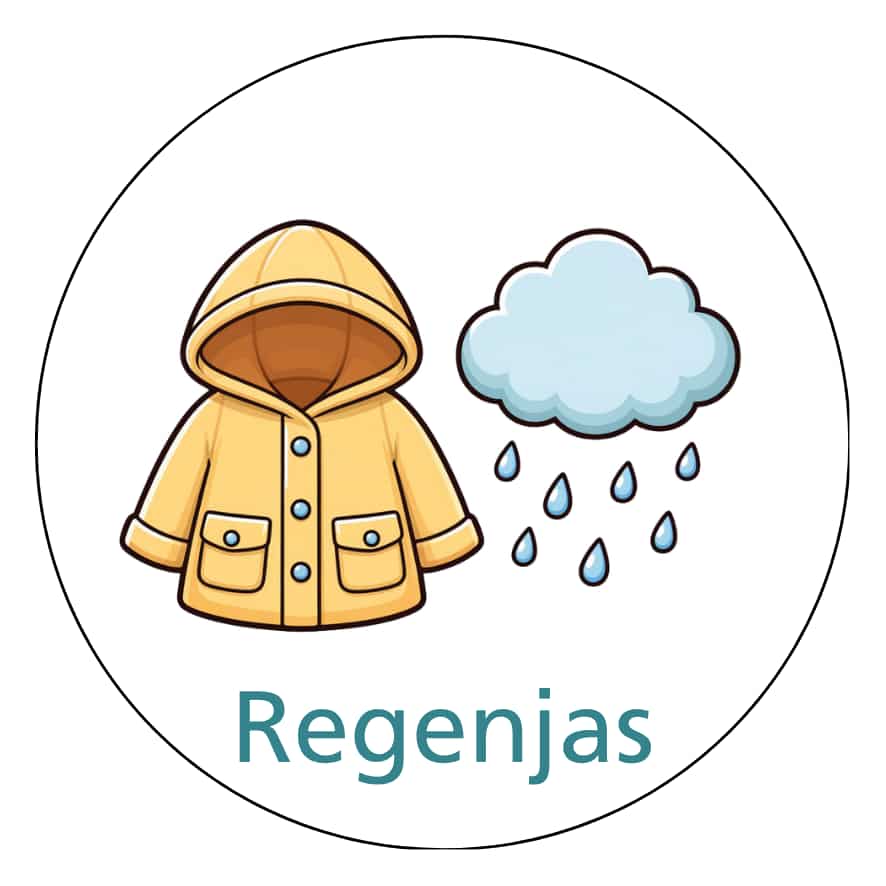 Magnetisch pictogram Regenjas