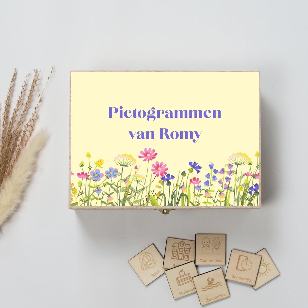 Opbergkistje M met bloemen