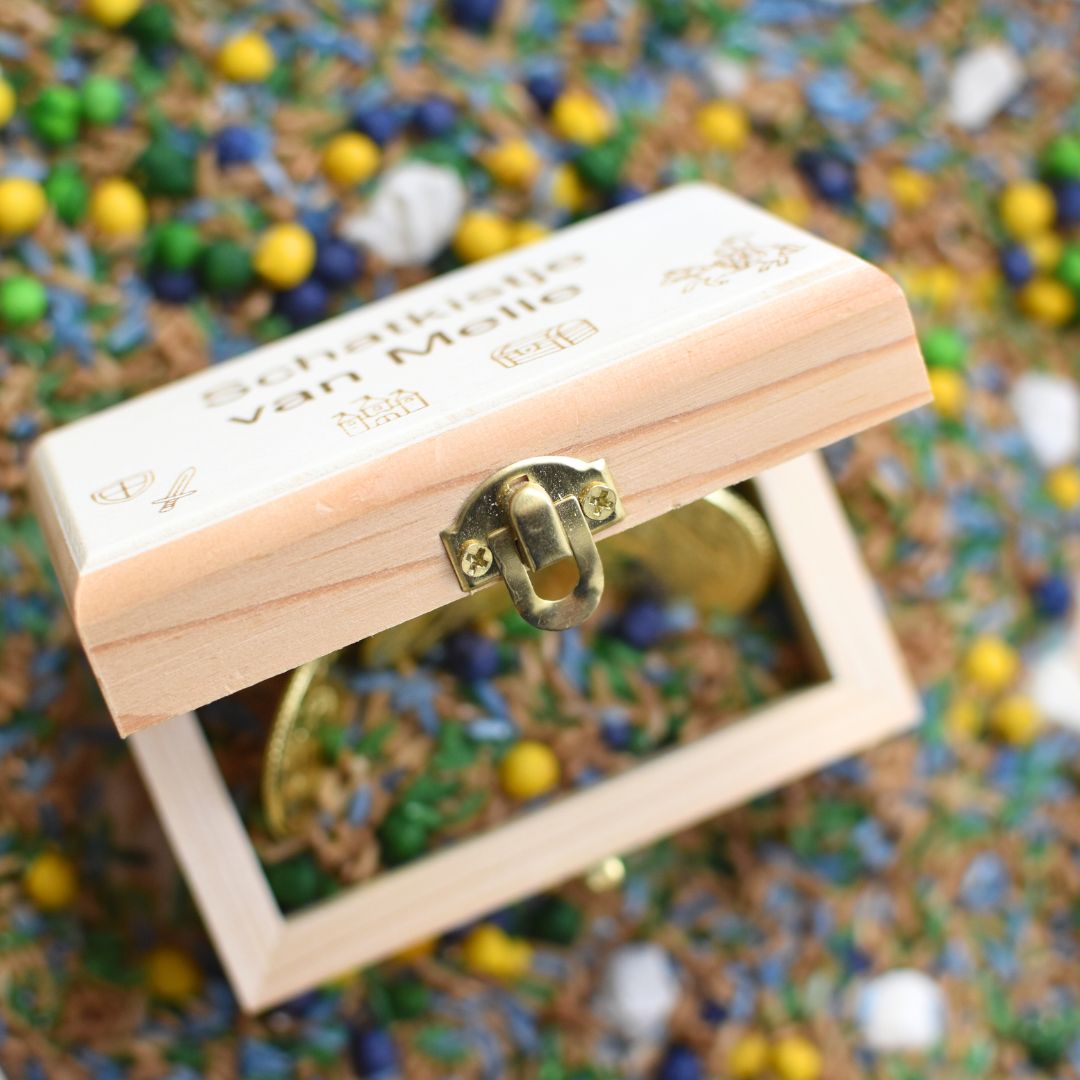 Houten Schatkistje – Ridder Thema (Gratis Gepersonaliseerd)