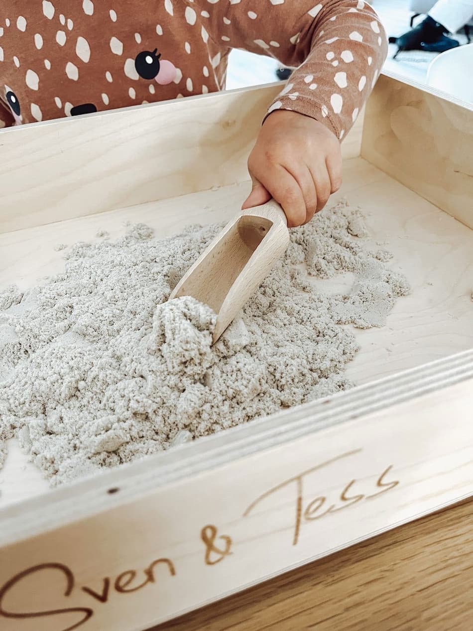 Groot houten schepje