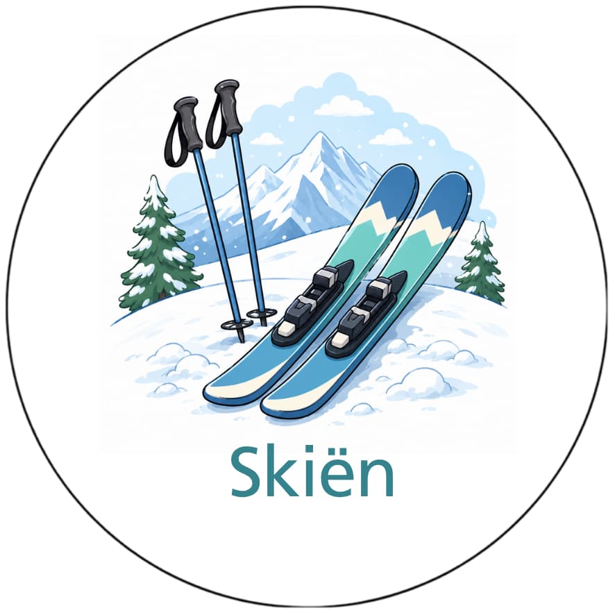 Magnetisch pictogram Skiën