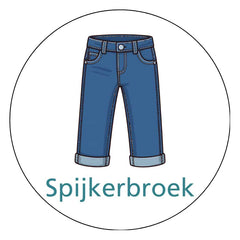 Spijkerbroek aan