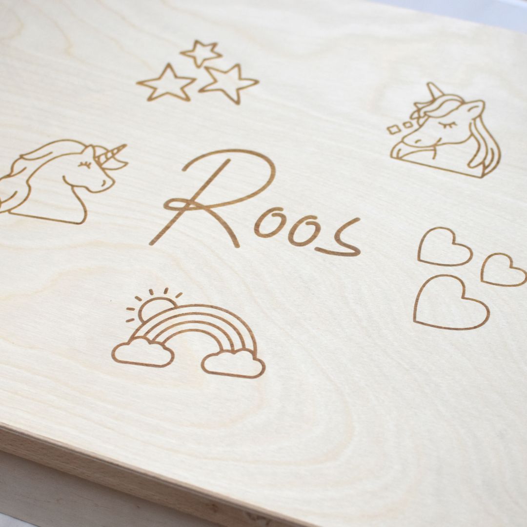 Houten Speelbak + Unicorn Mix (1 kilo) SETkorting