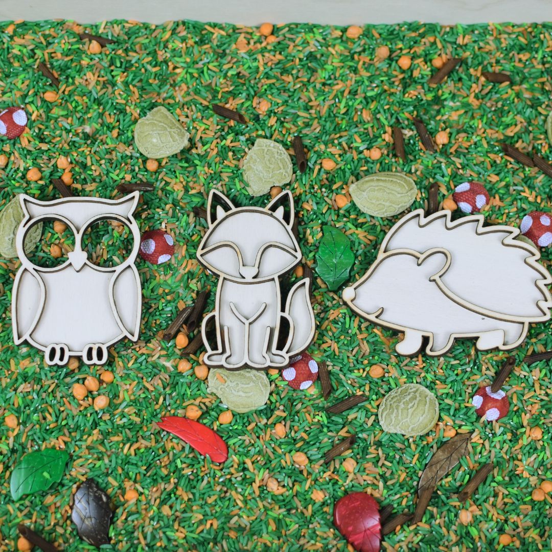 Houten Bosdieren Figuren