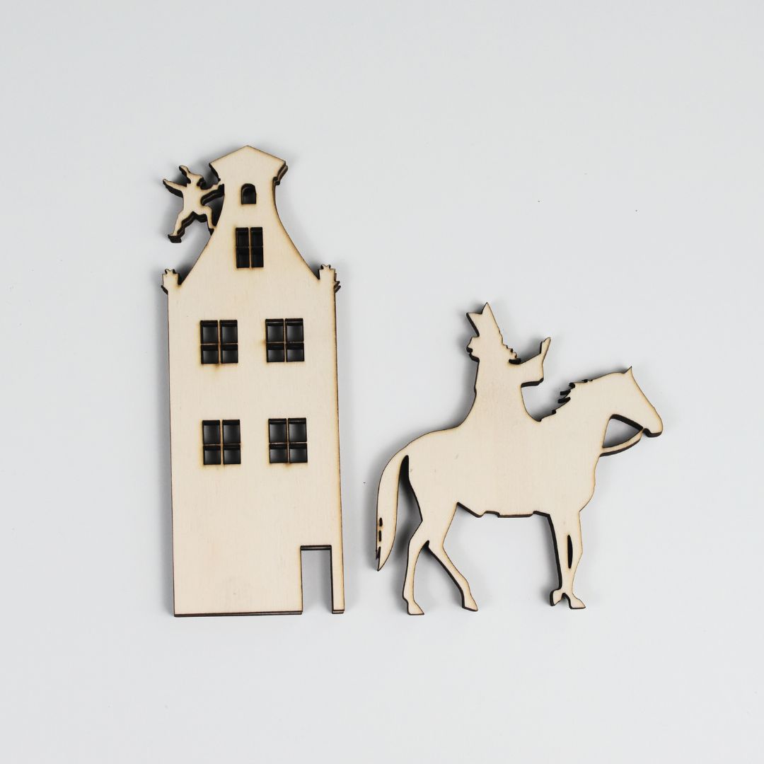 Houten Sinterklaas speelfiguren