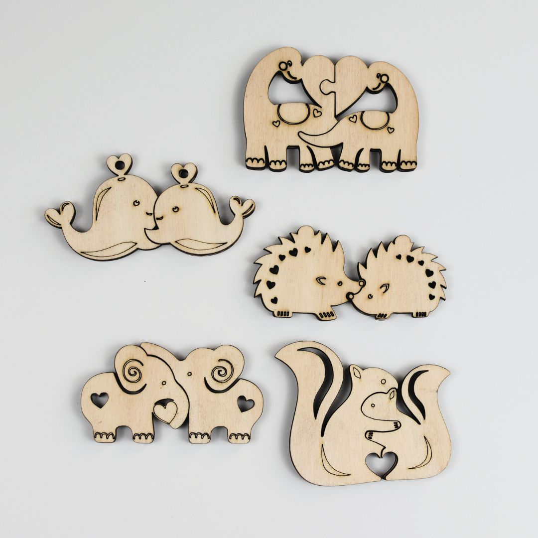 Speelfiguren Dierenduo's Setje A