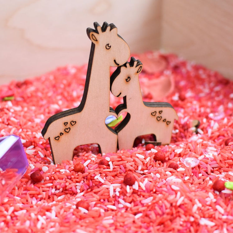 Houten speelfiguren voor sensorisch spel