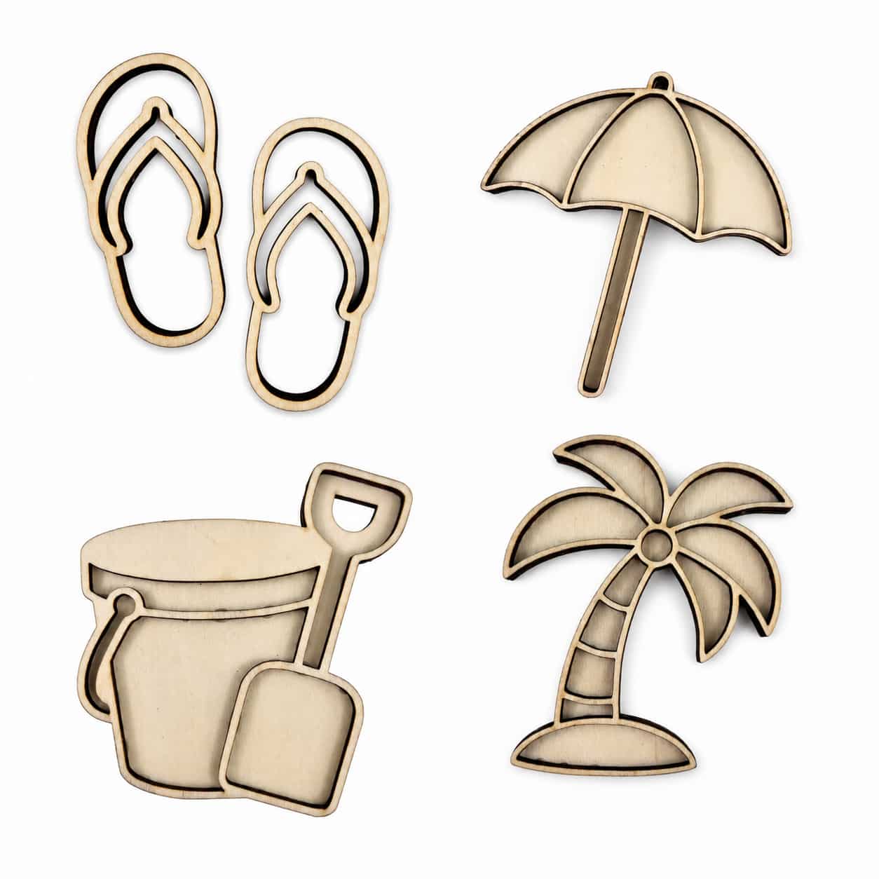 Houten Zomer speelfiguren
