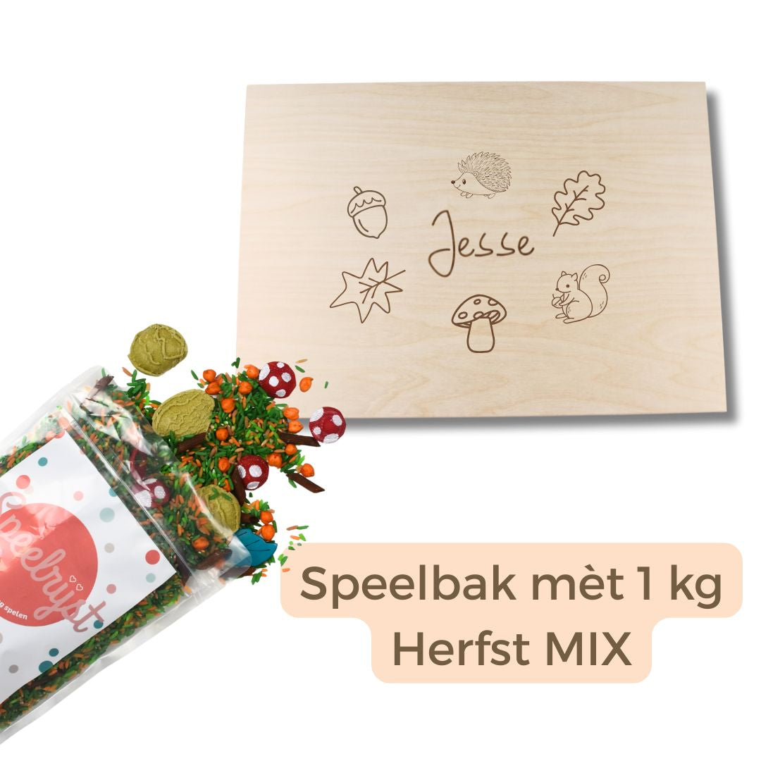 Houten Speelbak + 1 kg Herfst Mix SETKorting