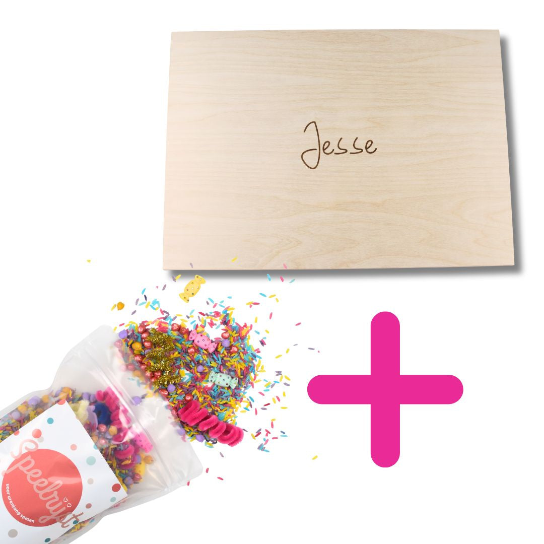 Houten Speelbak + 1 kg high tea Mix SET Korting