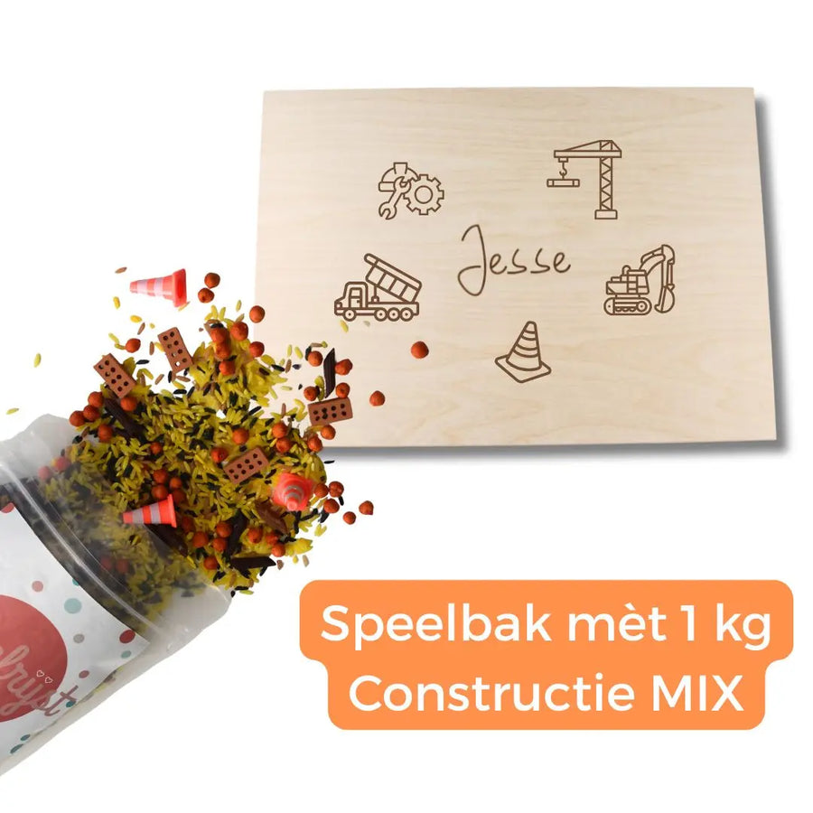 Constructie speelbak + 1 kg mix