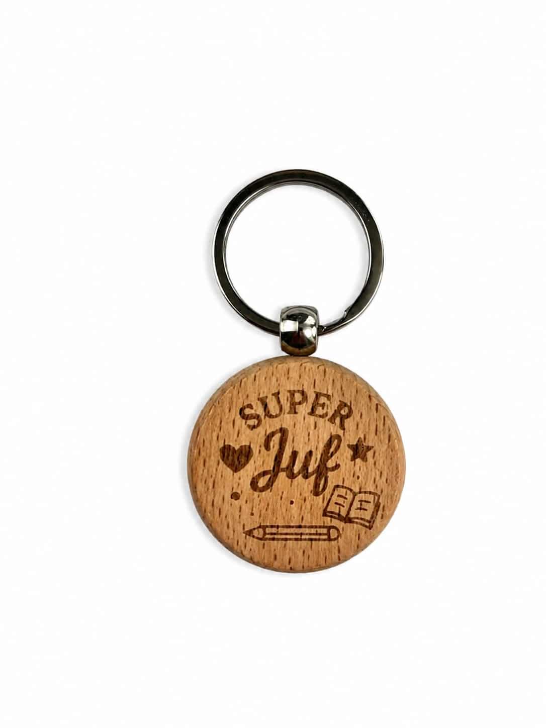 Sleutelhanger gepersonaliseerd Juf/ Meester bedankt