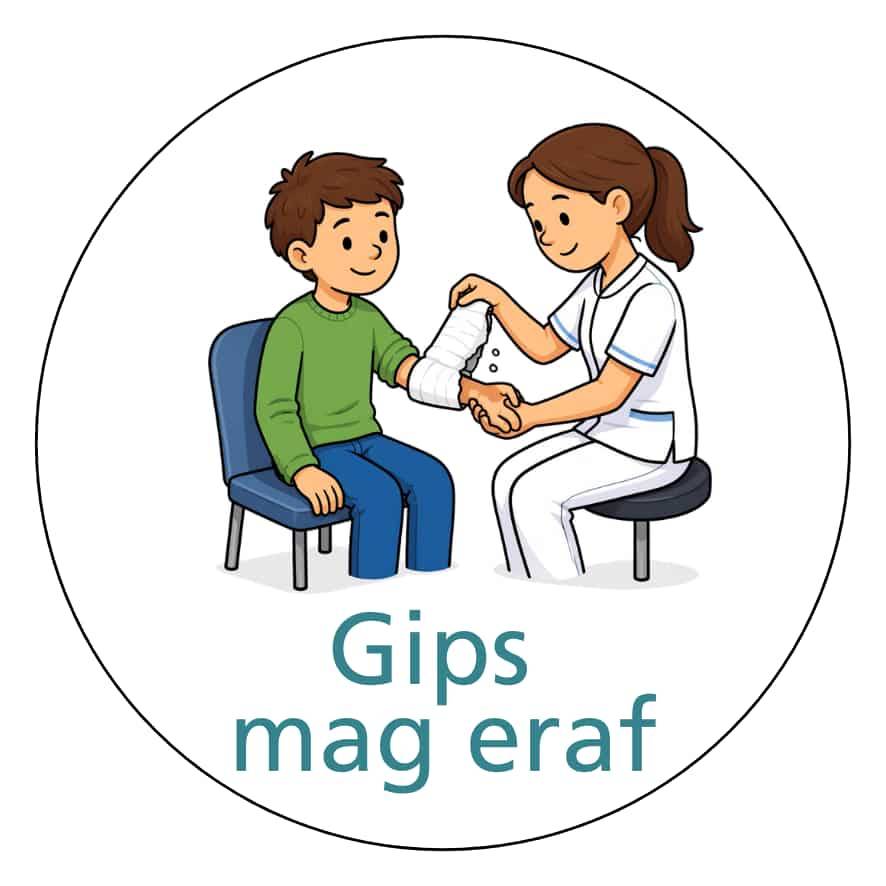 Magnetisch pictogram Gips mag eraf