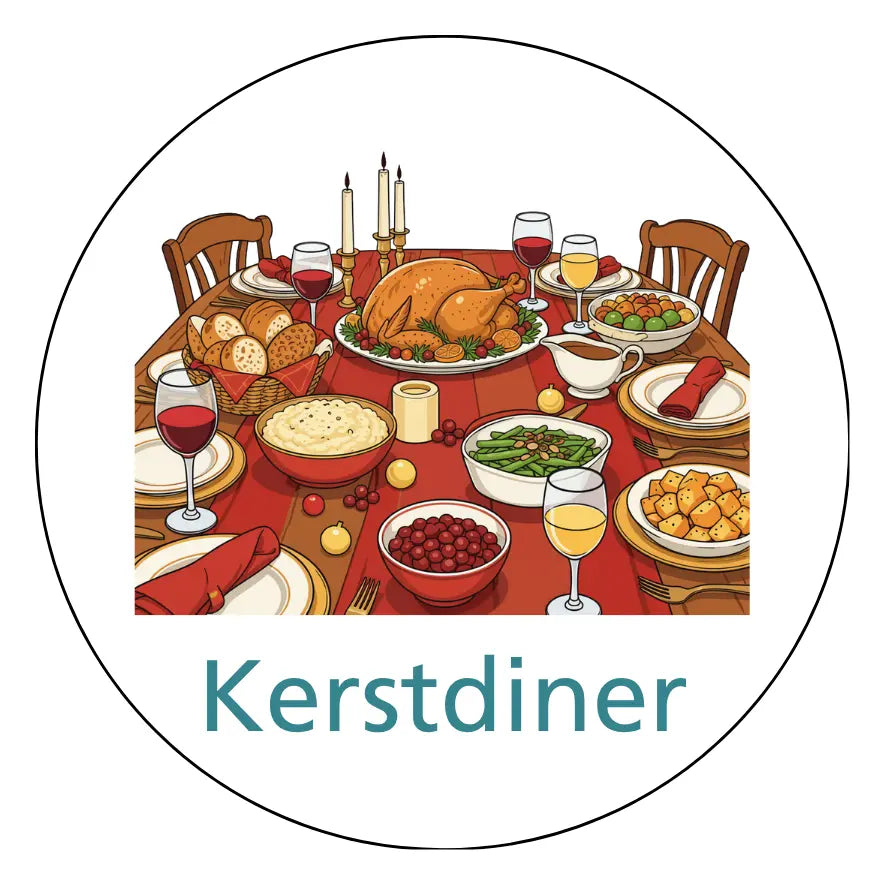 Magnetisch pictogram Kerstdiner