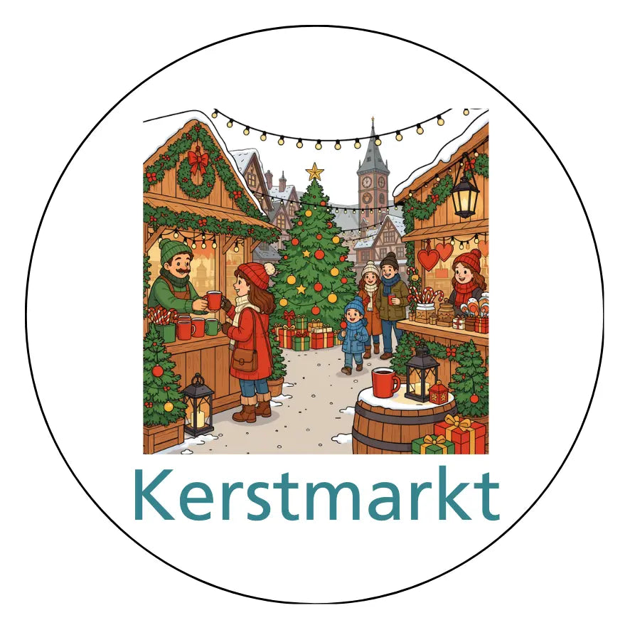 Magnetisch pictogram Kerstmarkt