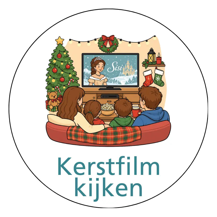 Magnetisch pictogram Kerstfilm kijken