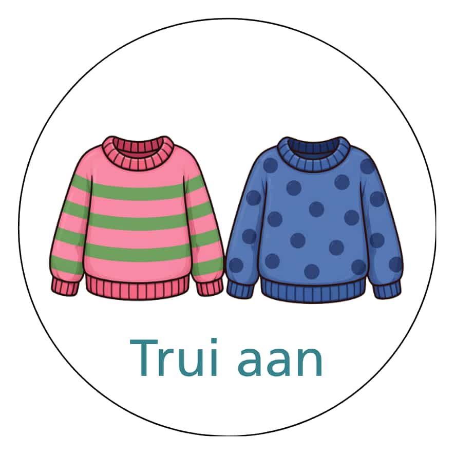 Magnetisch pictogram Trui aan & Trui uit