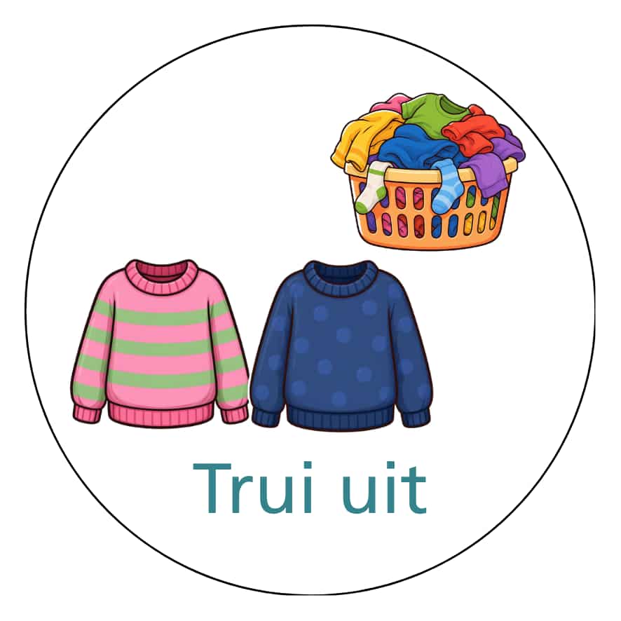 Magnetisch pictogram Trui aan & Trui uit