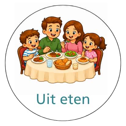 Magnetisch pictogram Uit eten