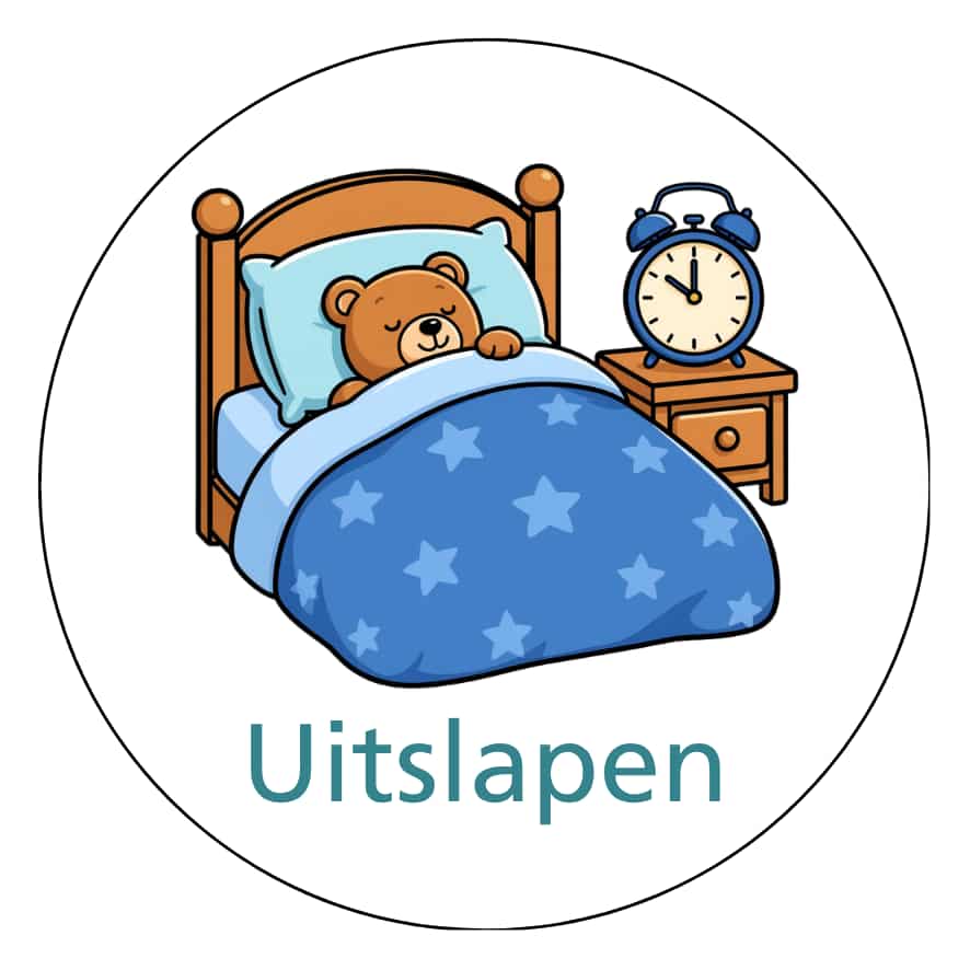 Magnetisch pictogram Uitslapen