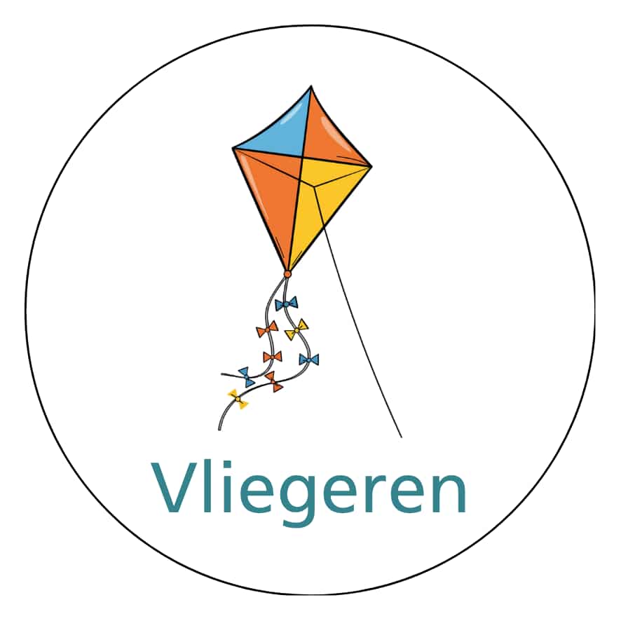 Magnetisch pictogram Vliegeren