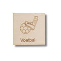 Houten pictogram voetbal