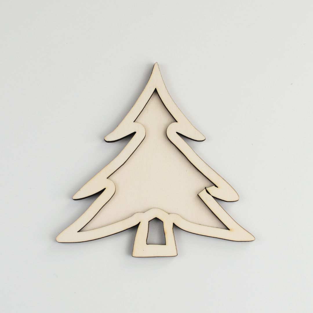 Houten vulvorm kerstboom