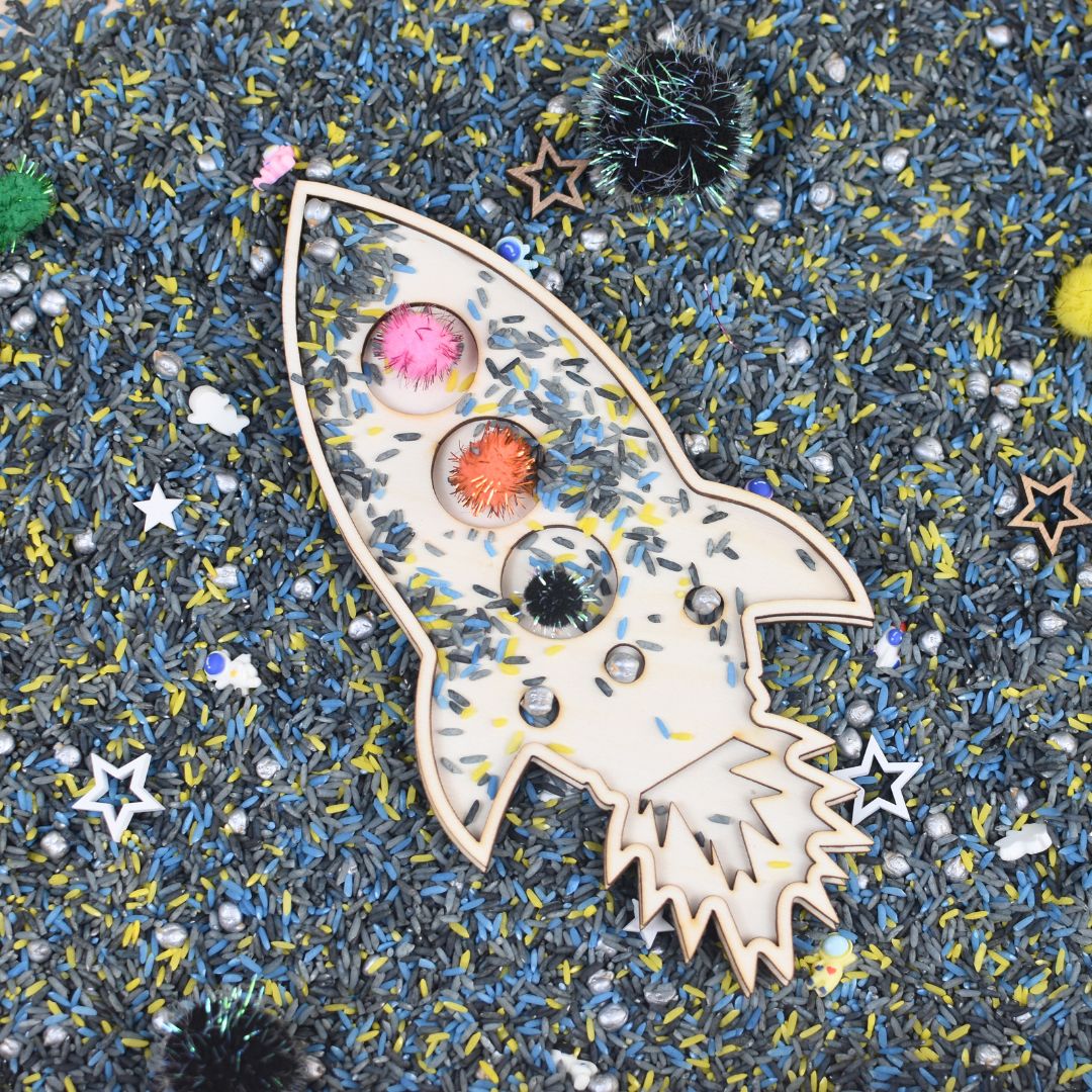 Houten vulvorm raket