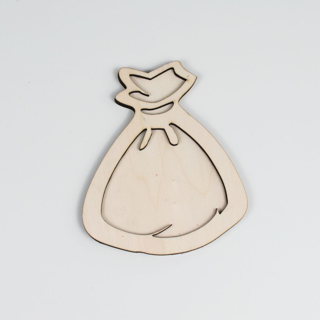 Houten vulvorm zak