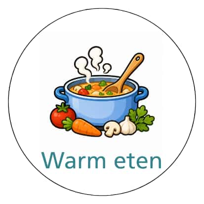 Magnetisch pictogram Warm eten