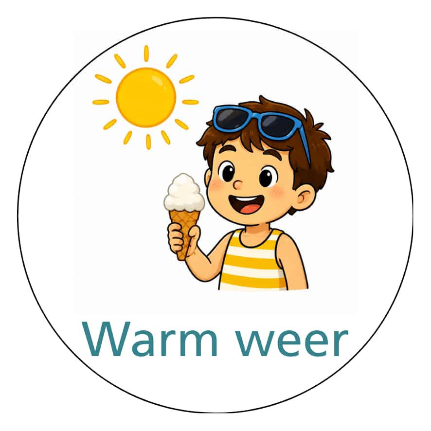 Magnetisch pictogram Warm weer
