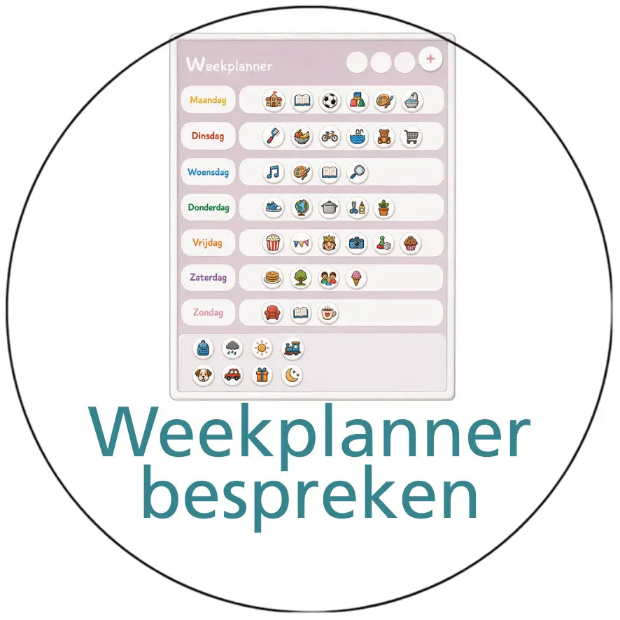 Magnetisch pictogram Weekplanner bespreken