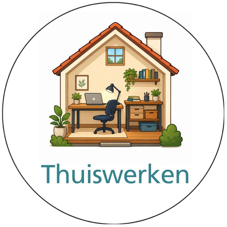 Magnetisch pictogram Thuiswerken