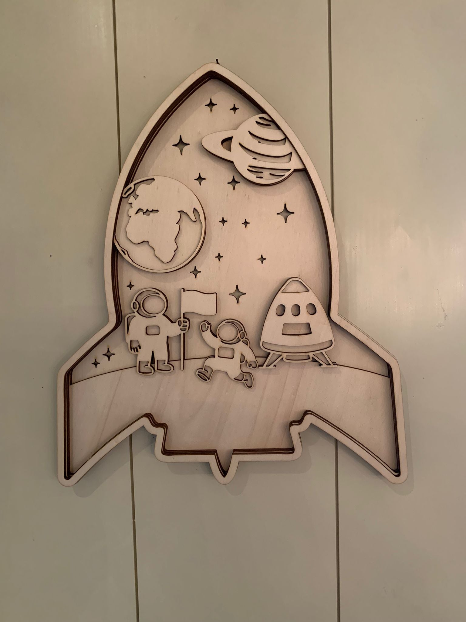 Houten Wanddecoratie – Raket