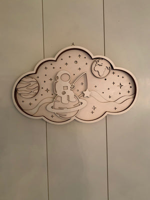 Houten Wanddecoratie – Wolk