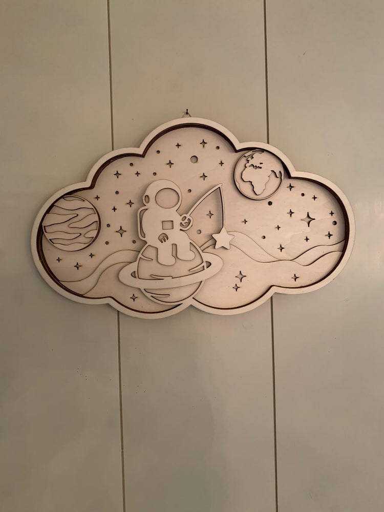 Houten Wanddecoratie – Wolk