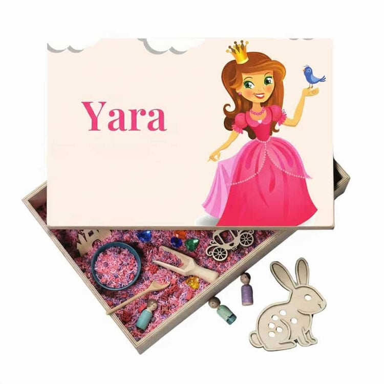Houten speelbak met prinses thema Yara