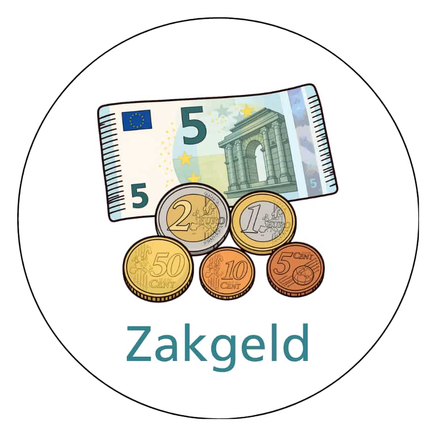 Magnetisch pictogram Zakgeld