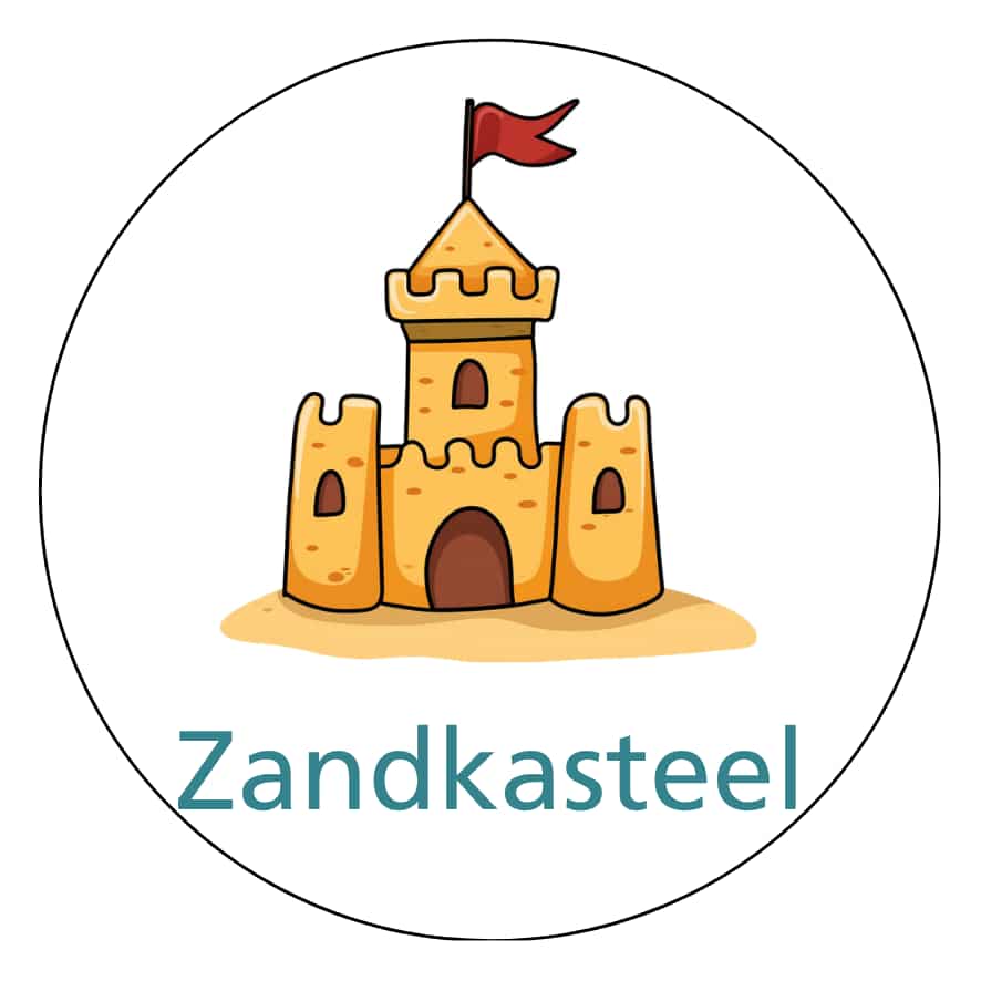 Magnetisch pictogram Zandkasteel