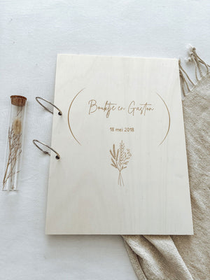 Houten gastenboek van FSC-hout, perfect voor bruiloft of jubileum