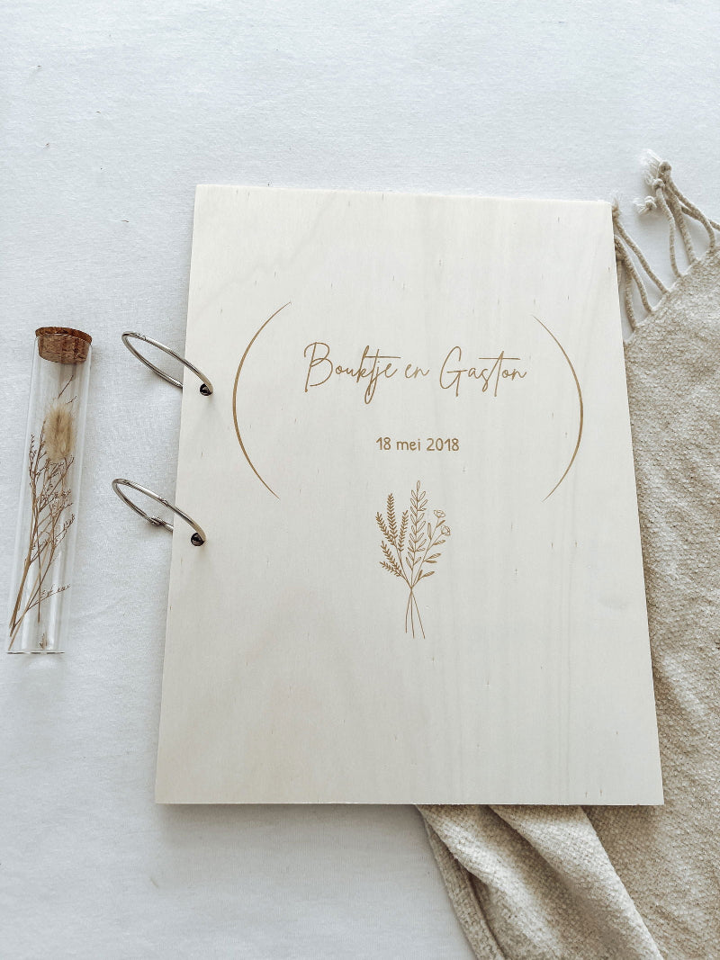 Houten gastenboek van FSC-hout, perfect voor bruiloft of jubileum