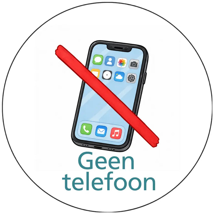 Magnetisch pictogram Geen telefoon voor duidelijke schermtijdafspraken