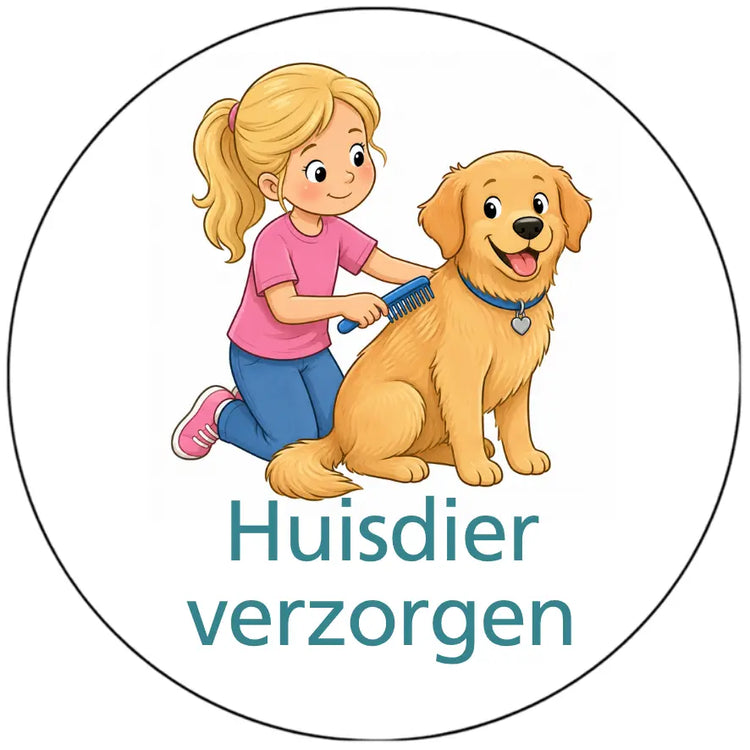 Magnetisch pictogram Huisdier verzorgen – versie B