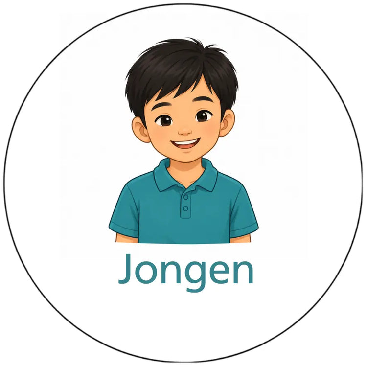 Magnetisch pictogram Jongen K met Aziatisch uiterlijk