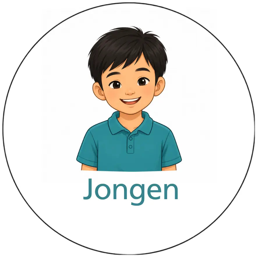 Magnetisch pictogram Jongen K met Aziatisch uiterlijk
