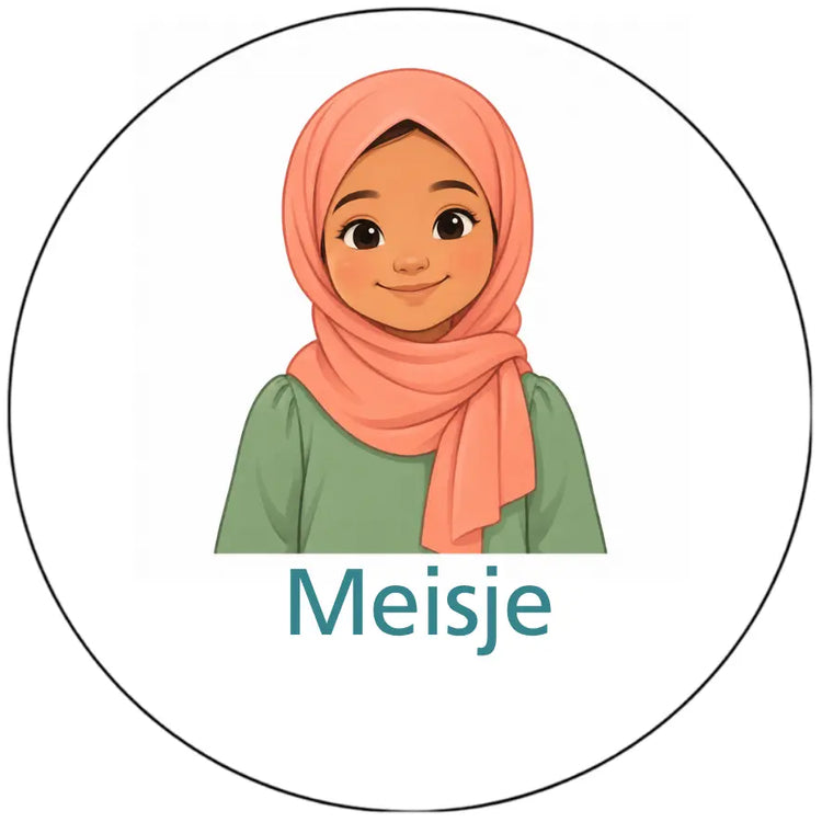 Magnetisch pictogram Meisje I met hoofddoek