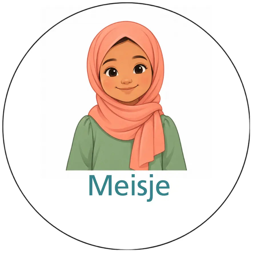 Magnetisch pictogram Meisje I met hoofddoek