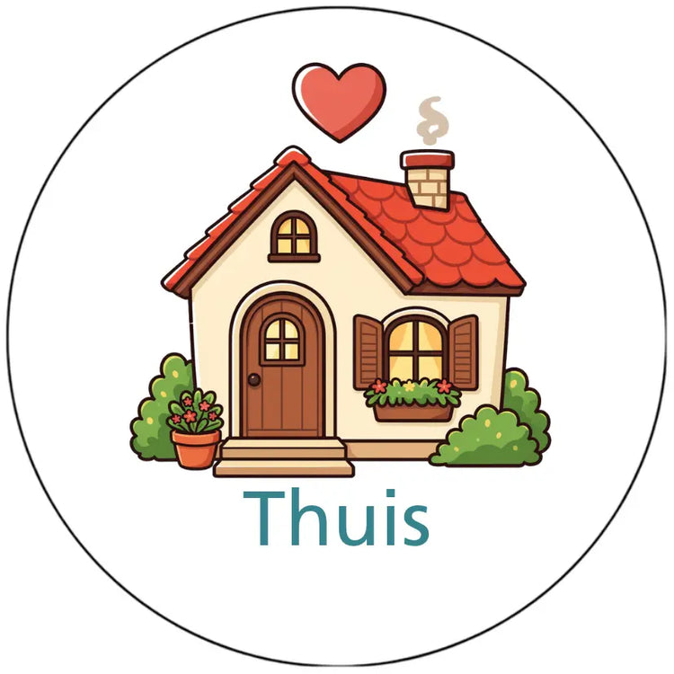 Magnetisch pictogram Thuis voor magnetische weekplanner kind