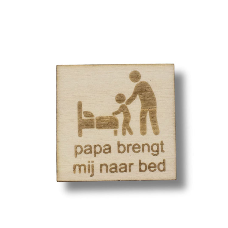 Pictogram Papa brengt mij naar bed