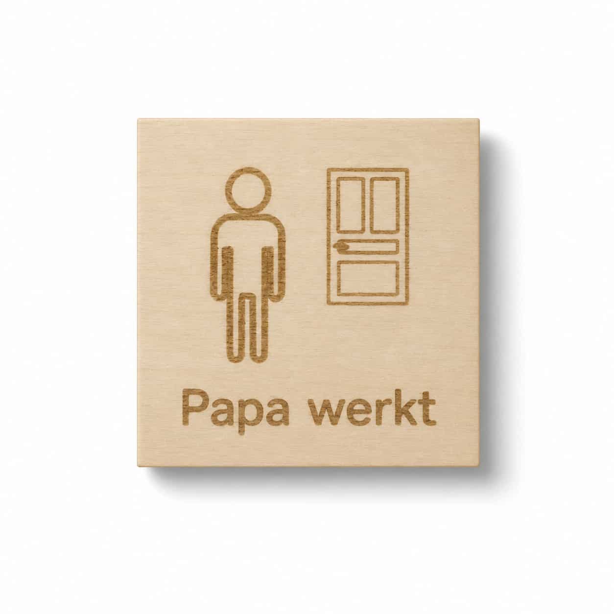 Pictogram Papa werkt